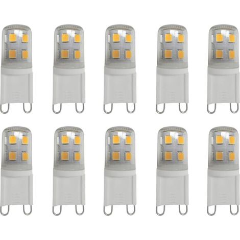 Led-g9-lampen 2w Warmweiß 2700k, 200lm, Entsprechend 20w Halogen, Für Hausbeleuchtung, Flimmerfrei, Ac 220-240v, 10er-pack [energieeffizienzklasse B]