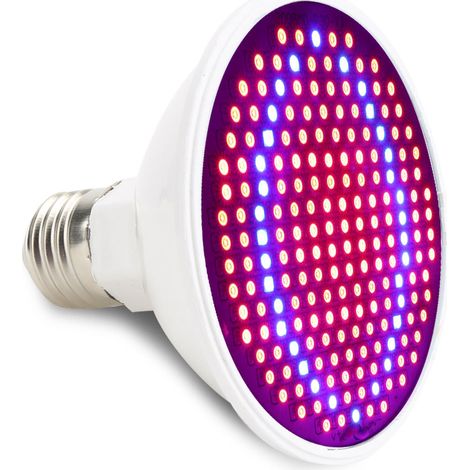 Led Pflanzenwachstumslicht, 20w E27 Glühbirne Mit 200 Leds, Vollspektrum Für Pflanzenzucht, Blumen Und Garten