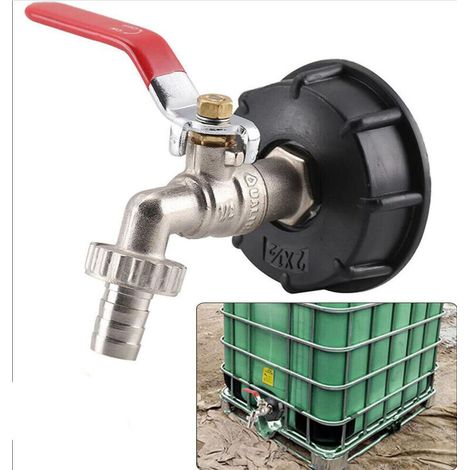 1er Set, S60x6 Ibc-adapter Für Ablaufbox, Schlauchanschluss Für Gartenmischer Aus Messing, Tankanschluss 1000 L 12,7 Mm