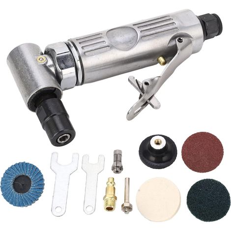 Winkelschleifer Aus Luft, Pneumatisches Schleifset, Einstellbare Geschwindigkeit, 0,3 Ps Motor, Spannfutter 1/4 1/8, Leichtes Werkzeug Für Die Polierbearbeitung