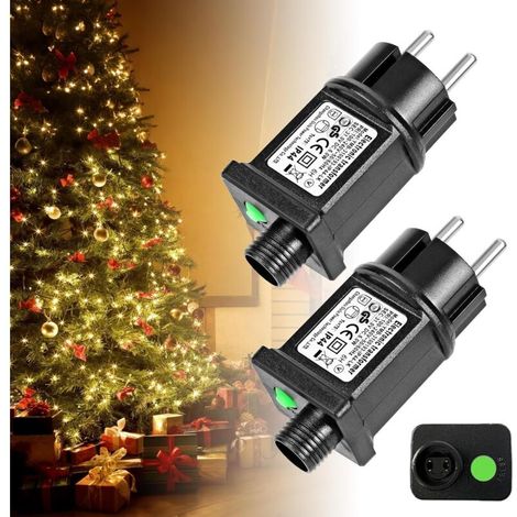 Blinker Für Lichterkette 31v 6w Transformator, Lichterkette Mit Timer-funktion, Wasserdicht Ip44 Niedervolt-steueradapter Blinker Für Weihnachtsbeleuchtung, Leuchtender Weihnachtsbaum (2 Stück)