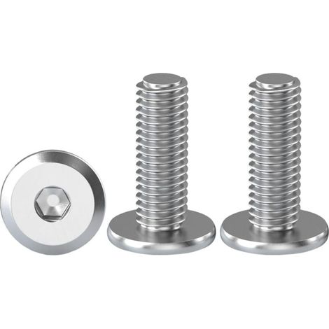 20 Stück Senkkopfschrauben Mit Innensechskant M6 X 20 Mm, Flache Sechskant-bolzen Aus Edelstahl A2 V2a, Zylinderschrauben Mit Bund, Allen-schrauben