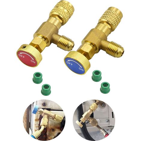 Fülladapter Für Kältemittel R410a/r22 – Schnellkupplung Sae 1/4' Männlich/weiblich, Kupfer Und Aluminium – Einfache Installation