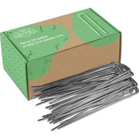 50er-pack Verzinkte Stahlklammern Für Mulchfolie – Befestigung Für Planen, Zelte, Maschendraht Und Zäune