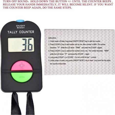 Elektronischer Zähler/tragbarer Digital-klicker Mit 4-stelliger Anzeige Und Handschlaufe, Für Golf, Baseball, Busfahrer, Angeln Oder Häkelreihen (1 Stück)