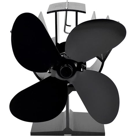 Kamin- Und Ofenzubehör, 6-blättriger Holzofenventilator, Ofenventilator Mit Thermometer, Wärmebetriebener Kaminventilator Für Holzöfen/kamine/gas/holz/pelletöfen