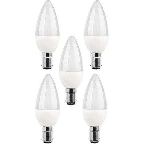 5er-pack B15-led-glühbirnen, 5-w-glühlampe, 220 V, 270 Lm, Tageslicht 3000 K, B15-bajonettsockel-glühbirne, [energieeffizienzklasse A+].
