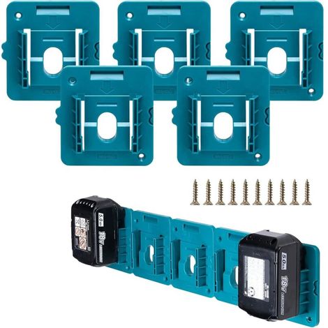 5er-set Halterungen Für Makita 18v Akkus – Abs-kunststoff – Wandmontage Für Bl1860 Bl1850 Bl1840 Bl1830 – 10 Schrauben Enthalten