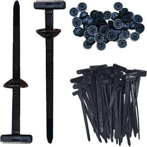Nylon-kabelbinder, Nylon-binderhalter, 100 Knopf- Und Stiftbinder Für Schnelle Reparatur Und Lochbefestigung (50 Stück)