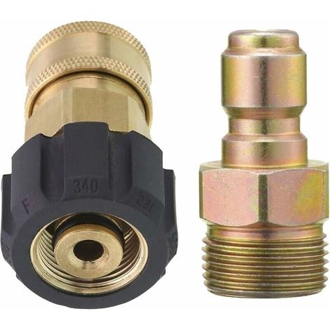 Hochdruckreiniger-adapter, 9,5 Mm Schnellanschluss-kit, M22 14 Mm Auf M22, Metrischer Anschluss 5000 Psi-liaiki