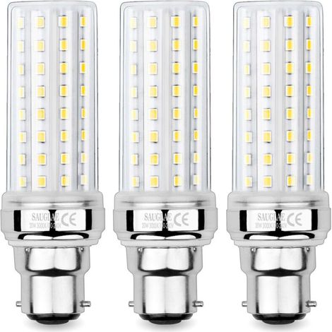Led-maisbirnen 20w, Entspricht 150w Glühbirne, 2300lm, 3000k Warmweiß, B22 Bajonettsockel, 3 Stück