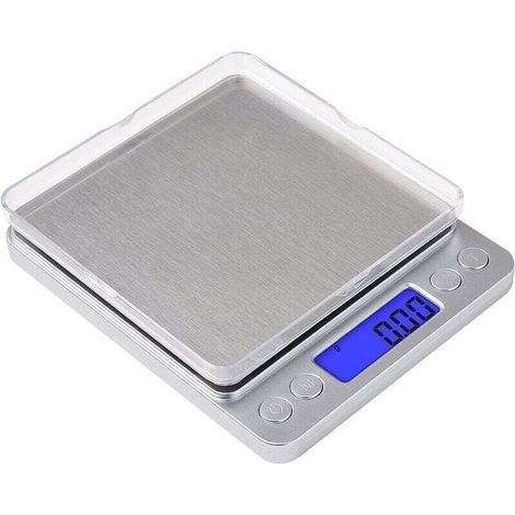 Präzisionswaage 1000g/0,1g, Küchenwaage/taschenwaage/schmuckwaage, Hochpräzise Elektronische Waage, Lcd-hintergrundbeleuchtung, Tara- & Pcs-funktion, Mit Wiegeplatte