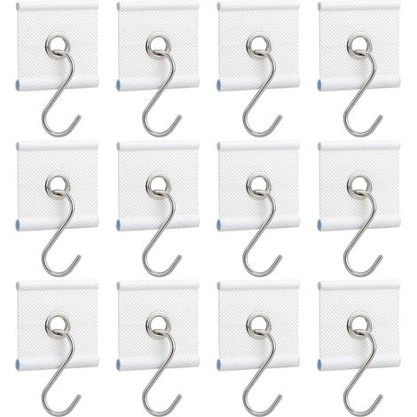 Set Aus 12 Befestigungsösen Für Vorhangschienen Von 5/6 Mm Und 7/8 Mm, S-förmige Haken Für Wohnwagen, Campingzelte