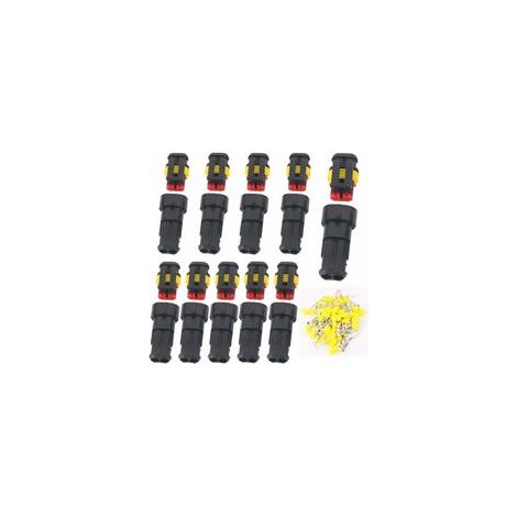 Wasserdichter 12v-stecker, Wasserdichter Elektrischer Stecker, Männlicher Und Weiblicher 1,5-mm-anschluss, Wasserdichter Kabelverbinder Für Motorrad, Auto, Lkw (2-polig, 10er-pack)
