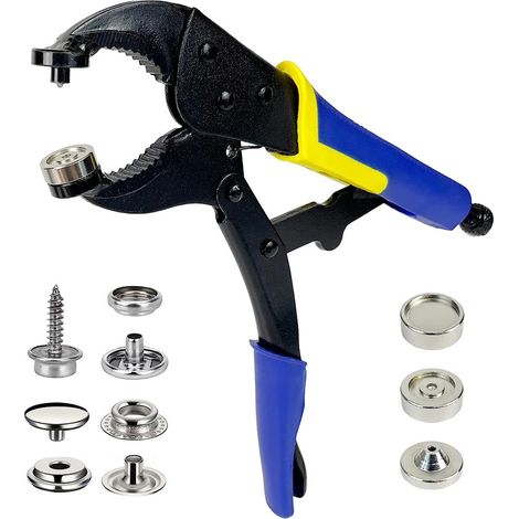 Edelstahl-klemmzange Mit Blauem Griff, Einstellbarer Druck Zur Reparatur Von Bootsplänen.