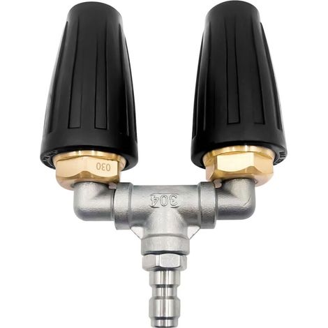 Doppeldüsen-turbo Für Hochdruckreiniger 4000 Psi, Rotierende 360°-düsenspitzen Mit 6,35-mm-schnellkupplung, Turbo-doppeldüse 3.0, Düsenspitzen
