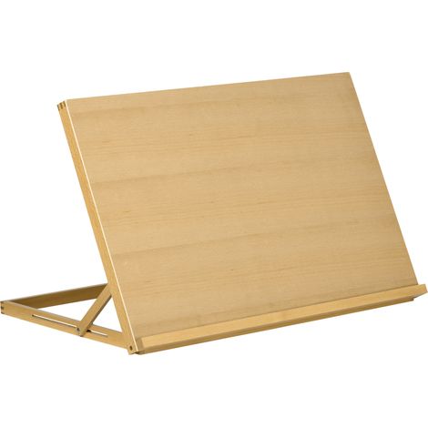 Chevalet De Table En Bois Pour Formats A2, Chevalet De Table Réglable En Bois De Hêtre, 75,8x51,4x51cm, Bois Naturel
