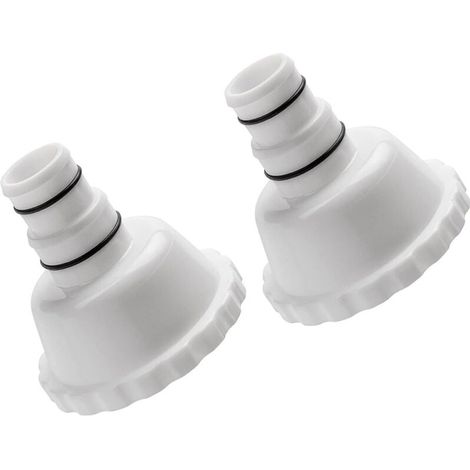 Set Mit 2 Ersatzadaptern Für Skimmer-staubsauger, Für Rohrverbindungen Von 1,5" Und 1,25", Kompatibel Mit Oberirdischen Pools Von Summer Waves.