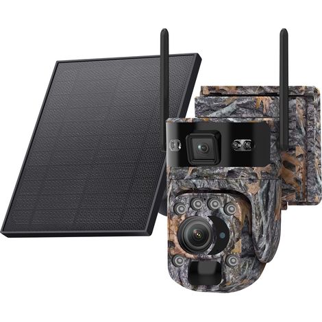 Überwachungskamera Für Den Außenbereich, Tarnung Im Unterholz, 4g Solar, 20-facher Digitaler Zoom, 6mp 600mp Cmos, Ip66 Wasserdicht, Abs -30°c Bis +60°c, Infrarot-nachtsicht 20m