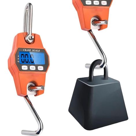 Hängewaage, 300 Kg, Digital, Mit Haken, Elektronische Kranwaage, Mit Lcd-display, Tragbar, Mit Präzisem Feder-sensor Zum Aufladen, Für Reisen, Den Haushalt, Koffer Und Angeln
