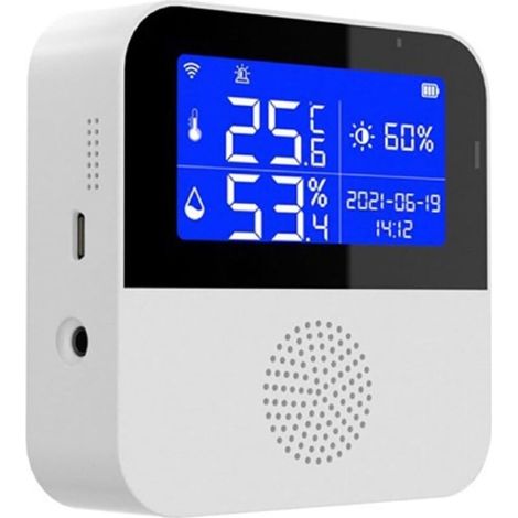 Wlan-temperatur- Und Luftfeuchtigkeitssensor Mit Externer Sonde, 2-in-1 – Temperatur- Und Luftfeuchtigkeitsmesser – Usb-betriebenes Lcd-display – Für Tuya Smart Monitor – Steuerung Per