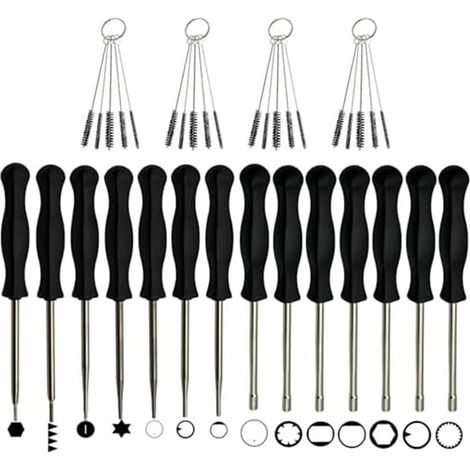 Vergaser-einstellwerkzeug-set, 18-teilig Aus Metall Mit Ergonomischem Griff, Für Kettensäge, Rasenmäher, Laubbläser Und Wartung Von Zweitaktmotoren