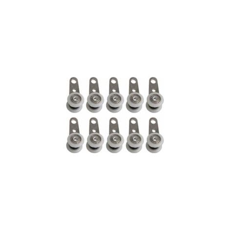 Set Aus 10 Rollen Für Schiebefenster Oder -türen – Metall Und Kunststoff – 4,5 X 1,9 Cm