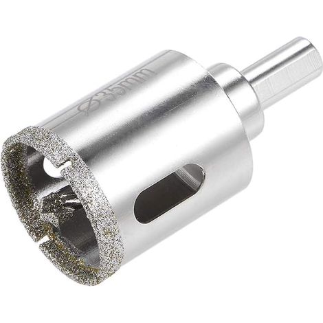 Diamantbohrer Für Lochsägen In Glas Mit Zentrierendem Positionierbohrer Für Glas, Keramik, Porzellan Und Fliesen, 35 Mm