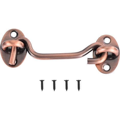 100 Mm Edelstahl-scheunentür-riegel Mit Haken Und Öse Für Fenster, Kabine, Schiebetür, Rotbronze