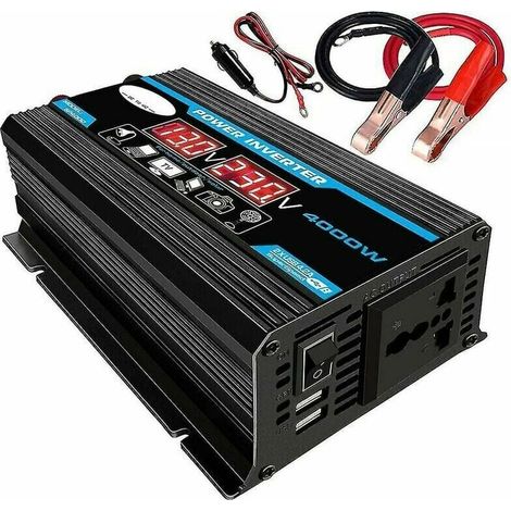 Neu 4000w 12v 220v/110v Led Auto-wechselrichter Konverter Ladegerät Adapter Doppel-usb Transformator Modifizierte Sinuswelle