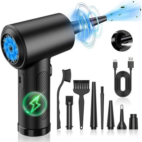Kabelloser, Über Usb Aufladbarer Druckluftstaubbläser Mit 51.000 U/min – Ideale Alternative Zu Druckluftsprays – Wiederverwendbar, Keine Druckluftsprays Erforderlich – Staubsammler