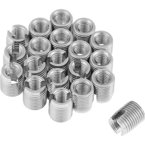 20 Stück Selbstschneidende Gewindeeinsätze, M3 X 6 Mm Schlitz-gewindeeinsatzmuttern Für Die Spiralgewinde-reparatur