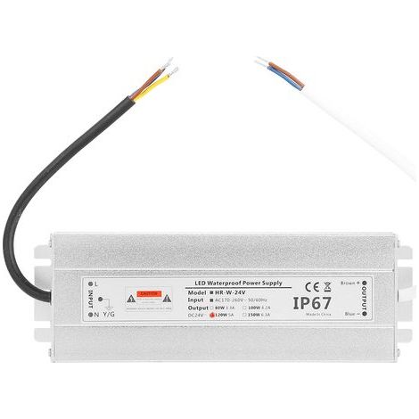 Led-transformator 24 V, Treiber 5 A, Ip67-geschütztes Gerät Für 120 W 24 V Lichtband