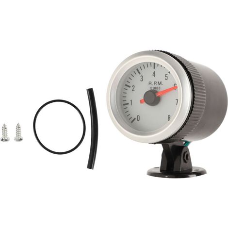 2-zoll-52-mm-led-tachometer, Roter Zeiger, Weißes Retro-beleuchtetes Zifferblatt Für Benzinfahrzeuge Mit 1, 4, 6 Oder 8 Zylindern