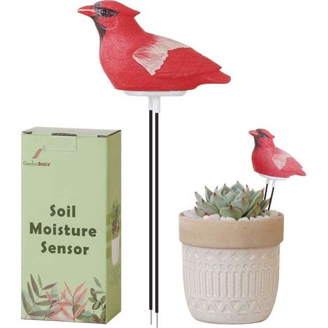 Feuchtigkeitsmesser Mini Intelligenter Bodenfeuchtigkeitsdetektor Geeignet Für Blumen Und Topfpflanzen, Vogelform 90180mm - Rot
