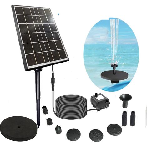 Set Mit 1 Solarpumpe Für Teich, 5w Solarteichpumpe, Mini-solarbrunnen, Schwimmender Wasserpumpe Für Vogelbad, Outdoor-vogelbad, Teichdekoration Für Garten (5w Getrennter Brunnen)