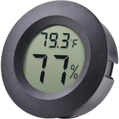 Mini-thermometer Und Hygrometer, Fahrenheit Oder Celsius, Digitales Lcd-display Für Innenräume, Rundes Hygrometer Für Luftbefeuchter, Gewächshaus, Babyzimmer, Brutkasten