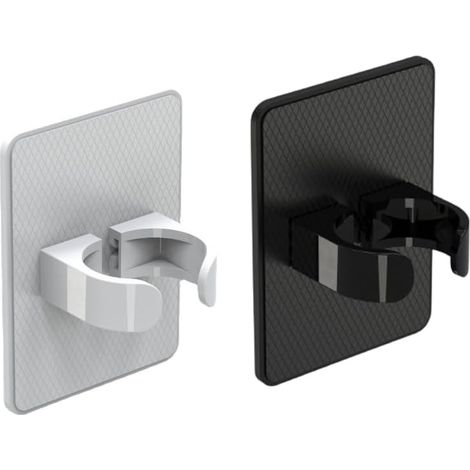 Haarbürstenhalter Wandorganizer Selbstklebend, Ohne Bohren, Für Lockenstäbe Und Kämme Weiß Und Schwarz 2er-pack