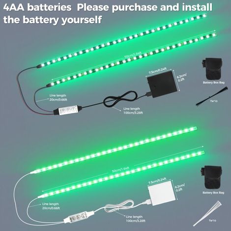 Led-lichtleisten Für Elektroroller – Duale Stromversorgung Über Usb Oder Batterie, Universelle Warnleuchten, Stabile Und Blinkende Modi, Nächtliche Sicherheit