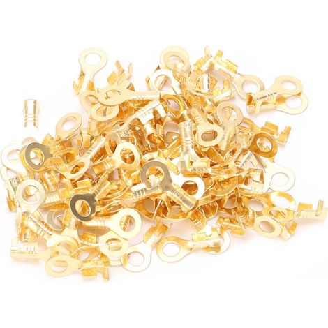 100 Kaltgepresste Messing-ösenverbinder, Crimpsteckverbinder Für M4-kabel 4,2 Mm