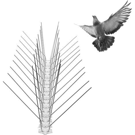 4er-set – Vogelschutzspitzen – 2 Meter Laufmeter – 40 Fächerförmige Spitzen Pro Leiste.