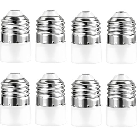 8 Stück E27 Auf E14 Adapter, E14 E27 Lampenfassung Adapter Für E27 Glühbirnenfassungen, Universeller Fassungsverteiler Für Led-, Halogen- Und Glühlampen, Einfache Installation