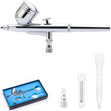 Airbrush-set Mit 0,3 Mm Düse. Ideal Für Kuchendekoration, Tattoo, Nail Art Und Modellbau.