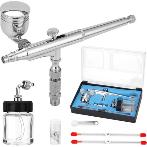 Professionelles Airbrush-set / Doppelwirkung / Mit 0,2/0,3/0,5 Mm Nadeln Und Düsen Sowie Schlauch