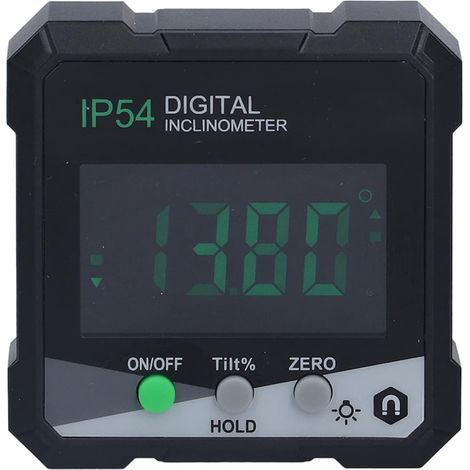 Tragbarer Digitaler Neigungsmesser 4x90° Lcd-hintergrundbeleuchtung Digitaler Winkelmesser Multifunktionaler Magnetischer Einseitiger Relativer Messmodus