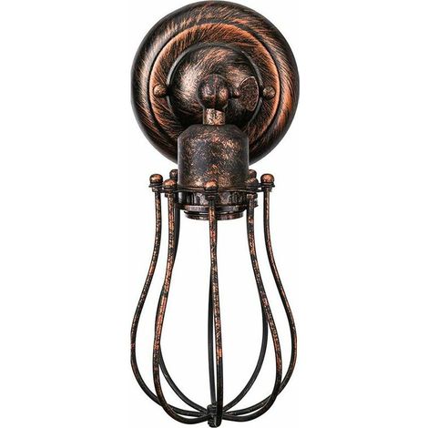 Wandleuchte Für Wohnzimmer Und Eingangsbereich, Industrielle Metall-eisen-wandleuchte E27, Vintage-retro-leuchte Für Haus, Champagner-bar, Café, Loft, Rost-retro