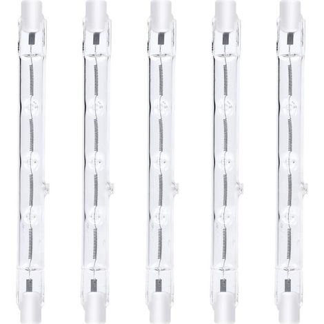 Dimmbare R7s-halogenlampe 300w – Warmweiß 2800k – 3000lm – Ac220-240v – 5er-pack Für Landschafts- Und Sicherheitsbeleuchtung