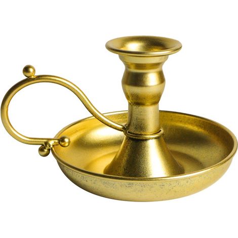 Klassischer Kronleuchter Aus Antikem Messing, Goldfarben, Kerzenhalter, Höhe 5 Cm, Für Kerzen Bis Ø 2 Cm