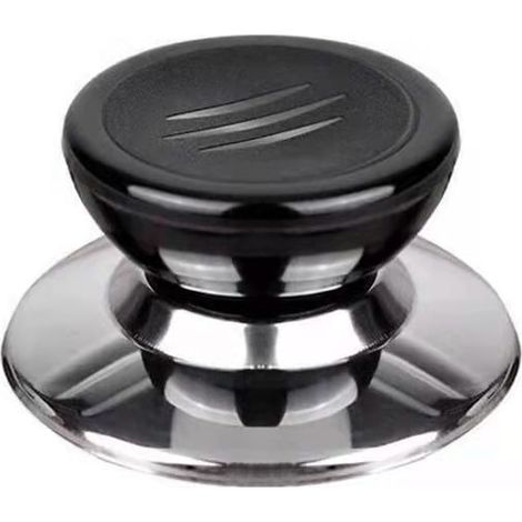 Schwarzer Topfdeckel Mit 5 Cm Höhe Und Griff, Hitzebeständiger Griff, Küchenzubehör, Griff, Deckelknopf