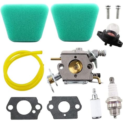 Vergaser Mit Luftfilter, Kraftstofffilter Und Kraftstoffschlauch Für Partner 350 351 370 371 390 420 Poulan 2050 2055 2115 2150 2175 2250 Mcculloch Mac Cat 335 436 440 41 Kettensäge